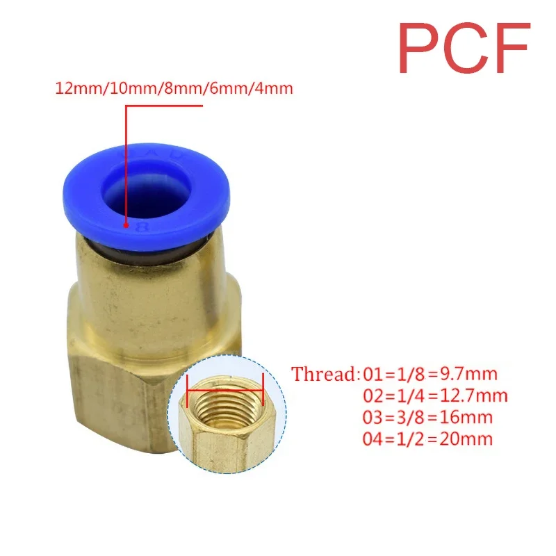 1PCS Pneumatic Quick Connector - Compression Fitting Brass recension och pris