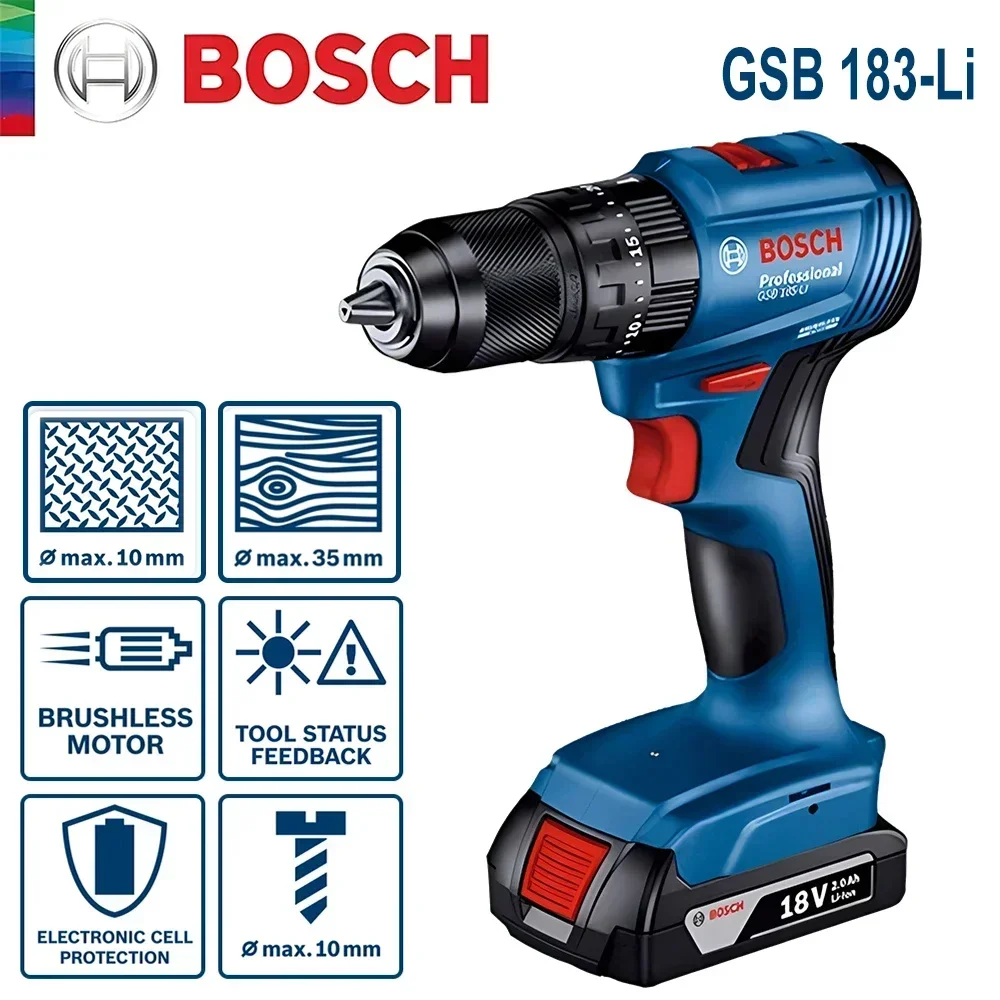 Bosch GSB183-LI 18V Cordless I - Bosch Drill Gsb 18V recension och pris